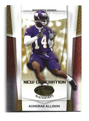 /25 Mirror Gold 2007 Leaf Certified Materials New Generation 178 Aundrae Allison - Image 1 of 2