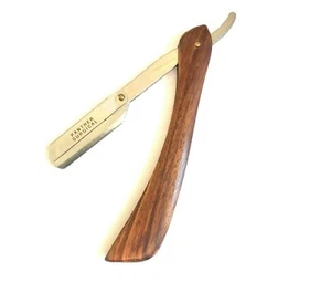 Cut Throat Men Shaving Razor Wooden Handle Stainless Steel Barber Refit Shaving - Picture 1 of 4