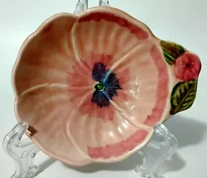 Melba Ware Small Pink Pansy Floral Pin Dish - England - Picture 1 of 5