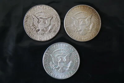 3x Half Dollar Münzen aus Amerika unterschiedlicher Zustand Second-Hand Silber - Bild 1 von 4