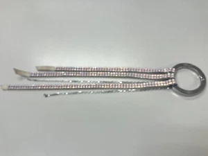 SWAROVSKI key ring Silver/beige Stainless steel/leather - Picture 1 of 10