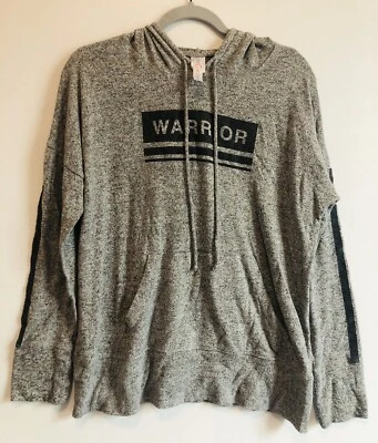 Sudadera con Capucha Guru Active Para Mujer Talla Grande L Gris Guerrero Pullover Sudadera Bolsillos Foto 1 de 4