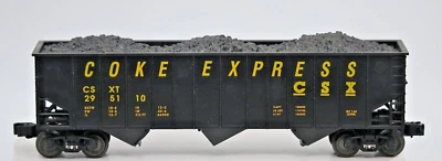 Lionel O/027 Scale # 6-17120 CSX Three-Bay Hopper Spring Loaded Trucks Heavy - Image 1 of 4