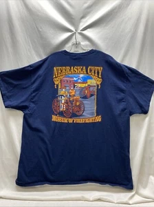 Nebraska City Museum of Firefighting T-Shirt Erwachsene 3XL marineblau doppelseitig - Bild 1 von 23
