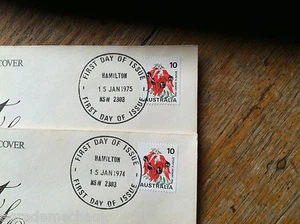 STURT'S 10c DESERT PEA with very rare 1 YEAR RETARDED DATE ERROR ON ONE OF PAIR - Picture 1 of 4