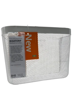 Новая белая корзина IKEA RISATORP с отсеками (13x9 1⁄2x9 дюймов) 005.276.34 - Изображение 1 из 4