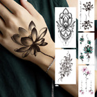  Flower Temporary Tattoo For Women Girls Snake Peony Lily Rose Chains  Sticker