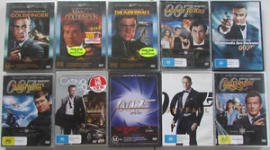 10 James Bond DVDs - Goldfinger, Thunderball, Octopussy, Dr No, Diamonds, etc - Picture 1 of 12