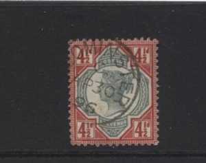 1892 4½d GREEN & CARMINE JUBILEE SUPERB USED CDS. SG 206 - Picture 1 of 2