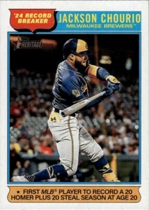 2025 Topps Heritage - Record Breakers Jackson Chourio #5 - Picture 1 of 2