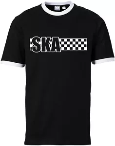 SKA Ringer T-Shirt schwarz/weiß - Bild 1 von 1