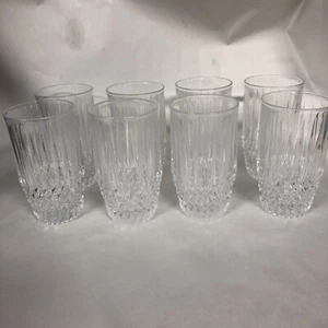 Set 8 bicchieri vintage FOSTORIA cristallo vetro trasparente ASPEN hiball alti 5 1/2” - Foto 1 di 7