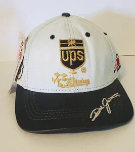 Dale Jarrett Vintage 1990er weiß Leder UPS Racing #88 Mütze Kappe neu mit Etikett - Bild 1 von 9