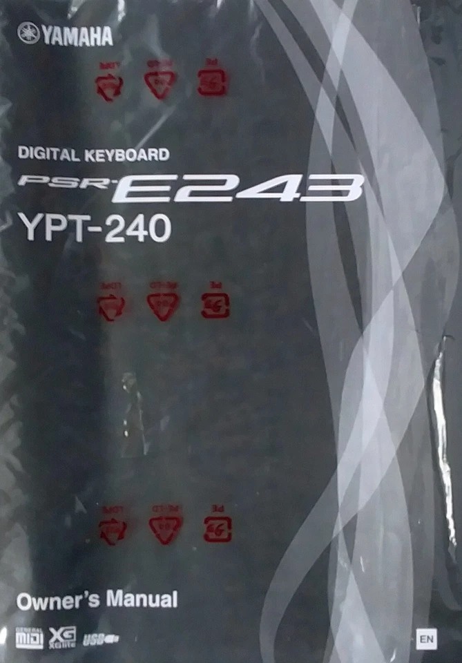 Yamaha PSR-E243 and YPT-240 Digital Keyboard Original Owner's Manual Book, New - Image 1 of 1