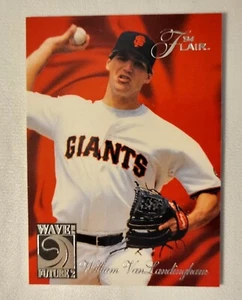 1994 FLAIR ROOKIE WAVE OF THE FUTURE WILLIAM VAN LANDINGHAM GIANTS BASEBALL CARD - Picture 1 of 2