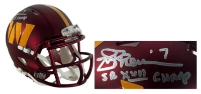 Joe Theismann Signed Washington Redskins Speed Mini Helmet JSA Champs Insc - Image 1 of 2
