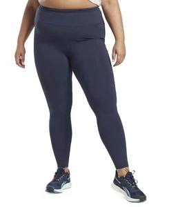 NWT Reebok Women's Lux High Rise Active Leggings Navy Plus Size 2X $50 JJ378 - Picture 1 of 1