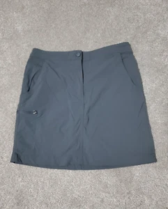 LL Bean Skirt Womens Size 4 Gray Nylon Spandex Pockets Casual Zipper NEW - Picture 1 of 8