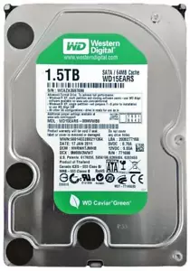 Western Digital Caviar Green WD15EARS 1.5 TB 1500GB 3.5" SATA Hard Drive HDD - Picture 1 of 1