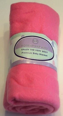 Northpoint Kids 高级婴儿毯中号粉色北极熊印花羊毛,全新 — 第 1/2 张图片