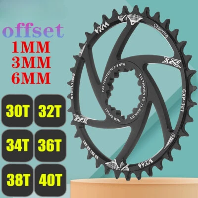 Offset 1/3/6mm Narrow Width Chainring 30T/32T/34T 36T/38T/40T MTB Bike Crank Set - Image 1 of 4