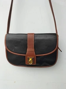 Old Celine Crossbody Bag Vintage Leather Gold Fittings - Picture 1 of 16