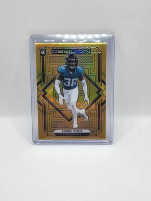 2021 Panini Obsidian Andre Cisco Gold Flood /10 Jaguars Jets - Image 1 of 2