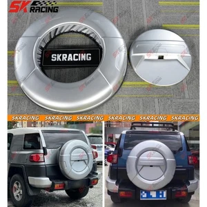 ABS Silver Spare Wheel Tire Cover Body Kits Fits For Toyota FJ Cruiser 2007-2014 - Picture 1 of 20