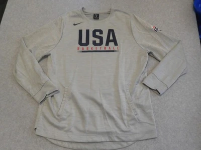 Camisa de baloncesto Nike USA para hombre extra grande gris Dri-FIT manga larga Foto 1 de 4
