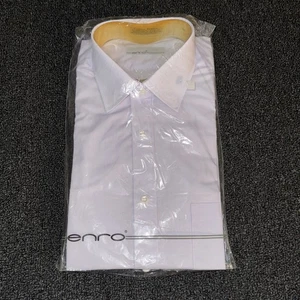 Vintage Nos Enro Herren Oberhemd M helllila 15 (2) 34 Popeline Langarm - Bild 1 von 5