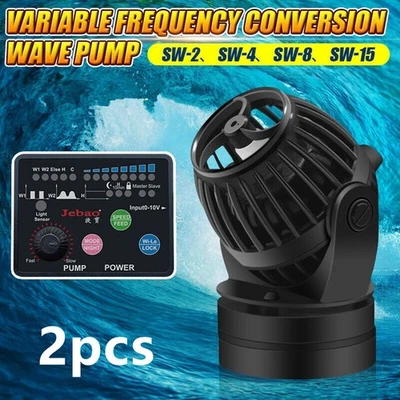 2PCS Jebao SW-15 Wave Maker Pump 40W for Acquarium Fish Tank 40-60 inch,13000L/H - Image 1 of 4