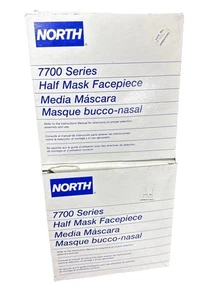 2 neue North HALF FACE wiederverwendbare Gesichtsmaske PSA Atemschutz Schutz klein - Bild 1 von 9