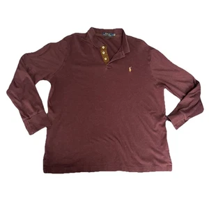 Polo Ralph Lauren Uomo Manica Lunga Polo Vestibilità Classica Grande Pullover Marrone - Foto 1 di 7