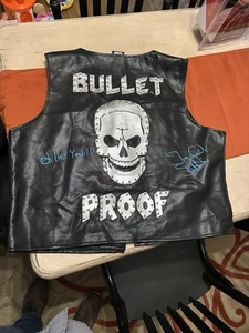 Stone Cold Steve Austin WWE Autographed Replica OMR Vest W/ Inscription BAS Coa - Picture 1 of 10