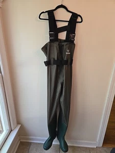 FISHINGSIR Bootfoot Chest Waders Waterproof Soft Hunting Fishing Mud Work Waders - Picture 1 of 20