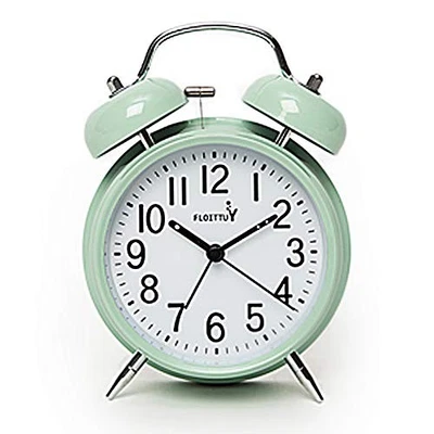 Loud Alarm for Deep Sleepers 4'' Twin Bell Alarm Clock with Backlight for Green - Image 1 of 4