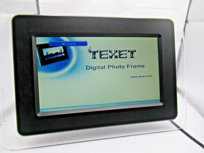 Texet 7” Inch Digital Photo Frame Black Boarder Clear Frame DPF-710U with stand - Image 1 of 4
