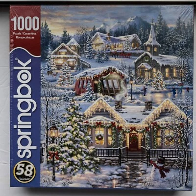 Christmas Village 1000 Piece Jigsaw Puzzle, Brand New-Sealed Package! - Image 1 of 4