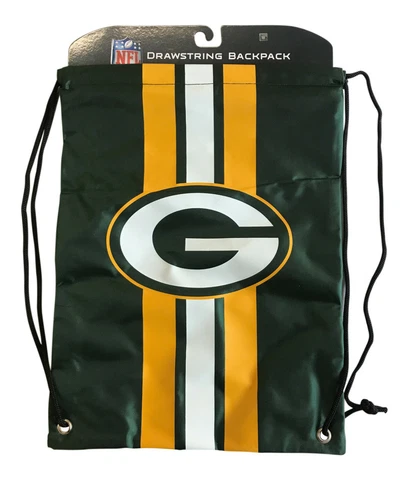 NFL Green Bay Packers Official NFL Drawstring Backpack Bag Gift Lunch School Cover