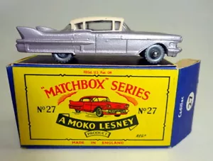 Ruedas plateadas lilametálicas Matchbox RW 27C Cadillac 60 Special en caja ""B5 - Imagen 1 de 10