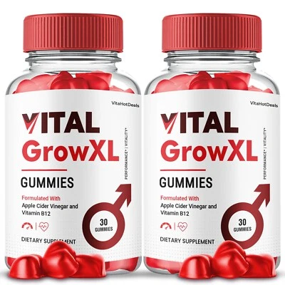 Vital Grow XL Gummies 男士,Vital Grow XL 最大力量配方 (2 包) — 第 1/4 张图片