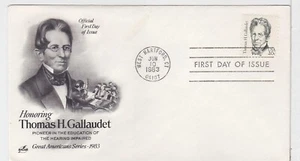 TurtlesTradingPost- Thomas H Gallaudet - 1983 #1861 - Artcraft Cachet FDC - Picture 1 of 1