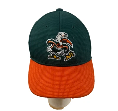 Top Of World University Miami Hurricanes Juvenil Verde Naranja Mascota Sombrero Ajuste Flexible Foto 1 de 4