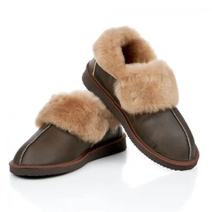 Handmade European Unisex 100% Genuine Sheepskin Moccasins Boots Slippers 12 oz - Picture 1 of 17