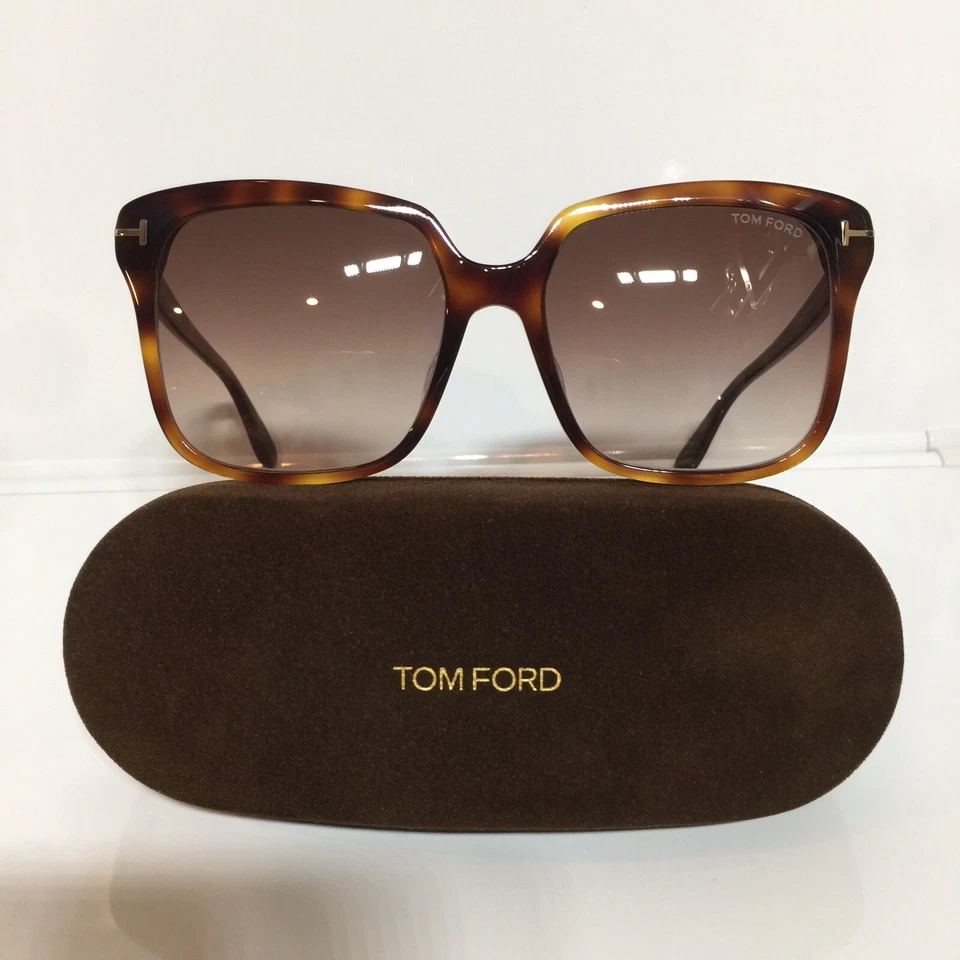 Новые большие пластиковые женские солнцезащитные очки Tom Ford Faye-02 TF788-F 53F Havana 58 мм - Изображение 1 из 4