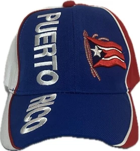 Gorra de Béisbol Puerto Rico Bordada 3D Bandera de Puerto Rico Sombrero Ajustable Unisex - Imagen 1 de 40