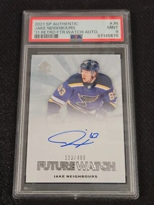 2021-22 SP AUTHENTIC JAKE NEIGHBOURS #ed 223/499 PSA 9 FUTURE WATCH RETRO AUTO - Picture 1 of 2