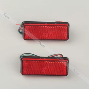 2PCS Red LED Reflector Tail Brake Marker Light Truck Trailer RV Motorcycle #J2 - Picture 1 of 7