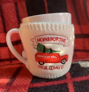 Home For The Holidays Coffee Mug Sweater Great Gatherings Red Truck Christmas  - Picture 1 of 5
