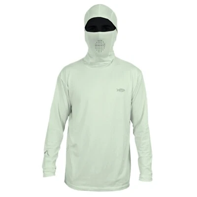 Aftco Men's Fish Ninja Hood Shirt | Performance Fishing Sun Protection Shirt - S